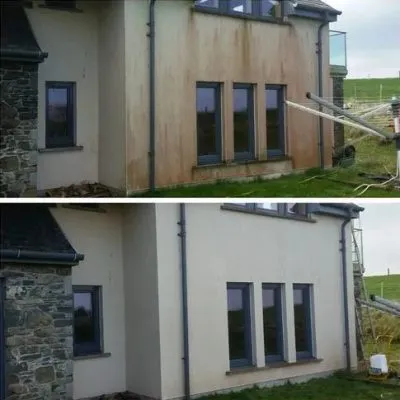 before and after of render cleaning